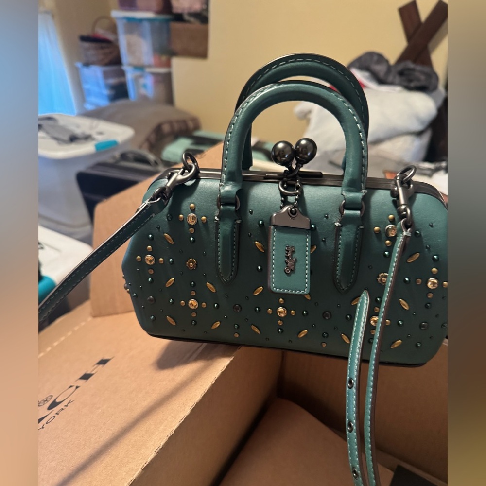 Coach 1941 Kisslock Satchel with Rivets